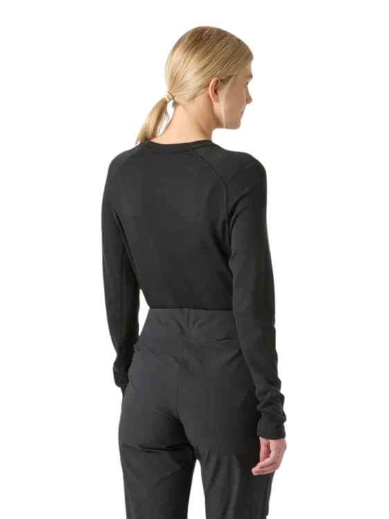 Koszulka termoaktywna damska Helly Hansen Lifa Merino Midweight Crew black