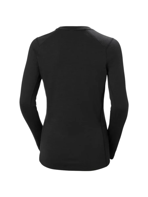 Koszulka termoaktywna damska Helly Hansen Lifa Merino Midweight Crew black