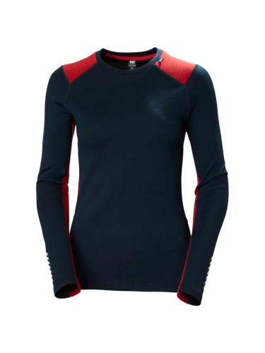 Koszulka termoaktywna damska Helly Hansen Lifa Merino Midweight Crew navy