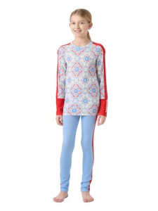 Bielizna termoaktywna dziecięca Helly Hansen Graphic Lifa Merino Set bright blue