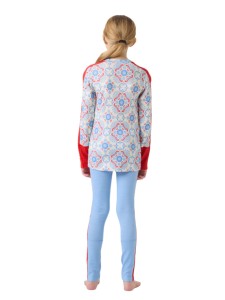 Bielizna termoaktywna dziecięca Helly Hansen Graphic Lifa Merino Set bright blue