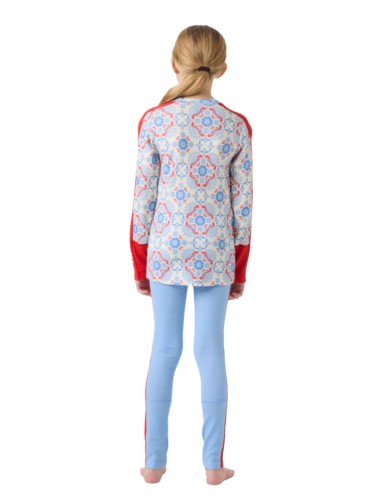 Bielizna termoaktywna dziecięca Helly Hansen Graphic Lifa Merino Set bright blue