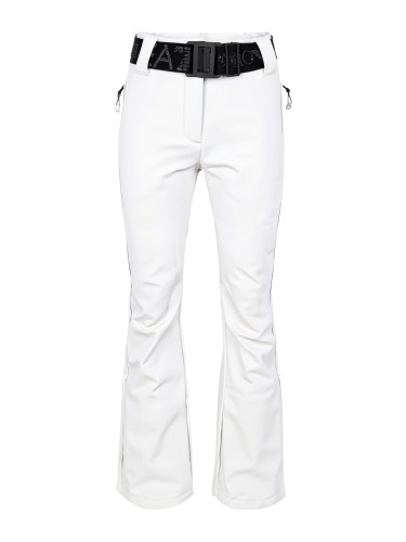 Spodnie narciarskie damskie EA7 Emporio Armani Kitzbühel Softshell Waisted Pant White