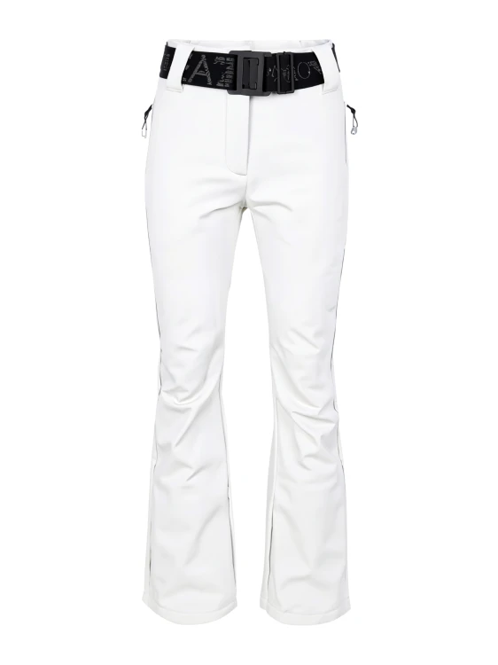Spodnie narciarskie damskie EA7 Emporio Armani Kitzbühel Softshell Waisted Pant White