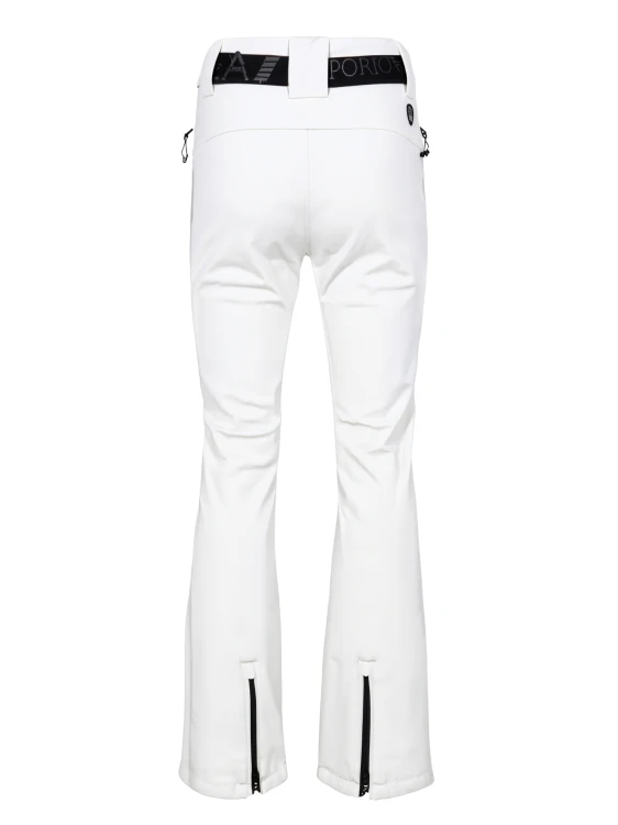 Spodnie narciarskie damskie EA7 Emporio Armani Kitzbühel Softshell Waisted Pant White