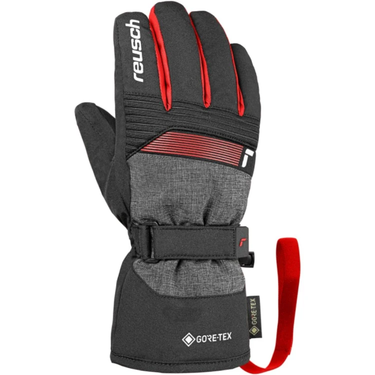 Rękawice narciarskie dziecięce Reusch Rocket GORE-TEX Junior black/red