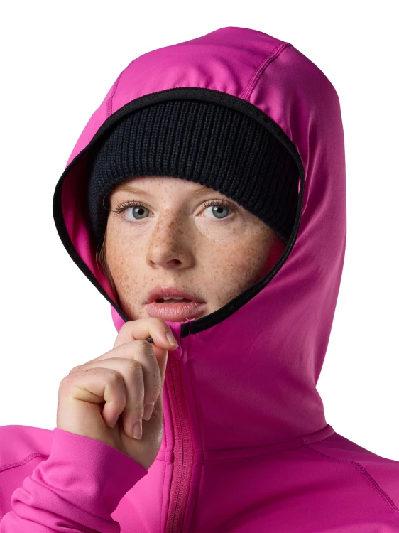 Kurtka damska z kapturem Rossignol Thin Midlayer electric fuchsia