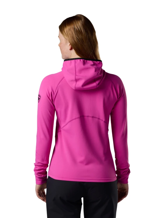 Kurtka damska z kapturem Rossignol Thin Midlayer electric fuchsia