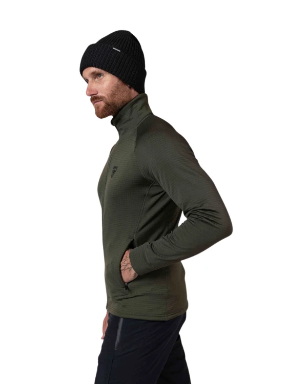 Bluza narciarska Rossignol męska Blackside Fleece FZ olive shadow