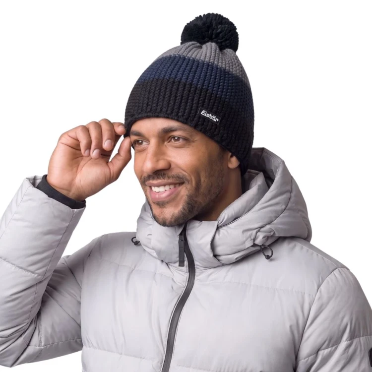 Czapka Eisbar Star Pompon MÜ black