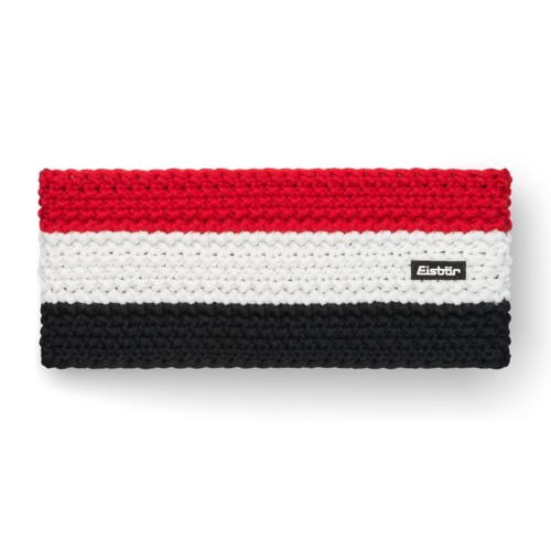 Opaska Eisbar Star Stirnband black/white/red