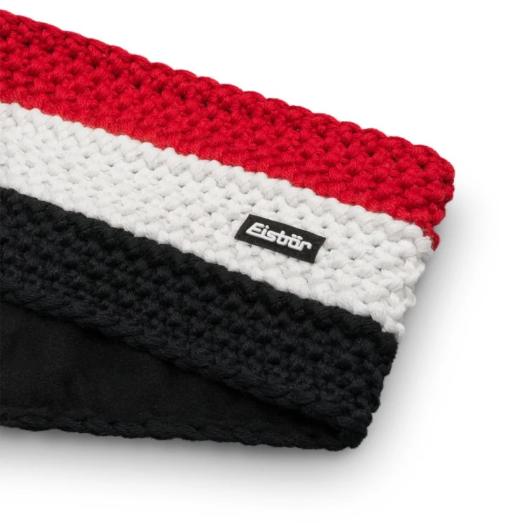 Opaska Eisbar Star Stirnband black/white/red