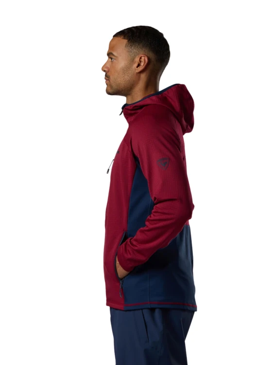Bluza narciarska męska Rossignol Blackside FZH Fleece Tibetan Red
