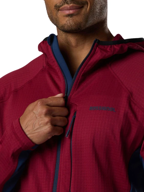 Bluza narciarska męska Rossignol Blackside FZH Fleece Tibetan Red