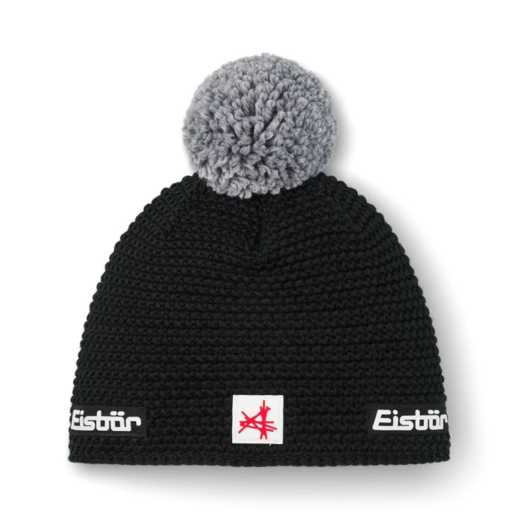 Czapka Eisbar Jamie Pompon MÜ SA black grey