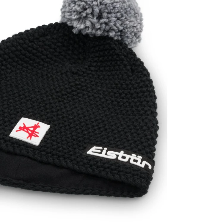 Czapka Eisbar Jamie Pompon MÜ SA black grey