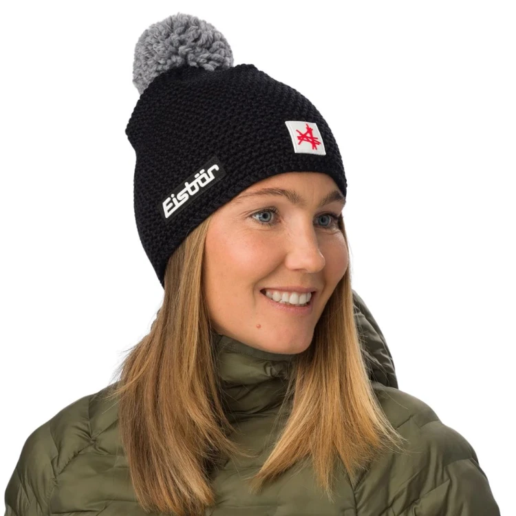 Czapka Eisbar Jamie Pompon MÜ SA black grey