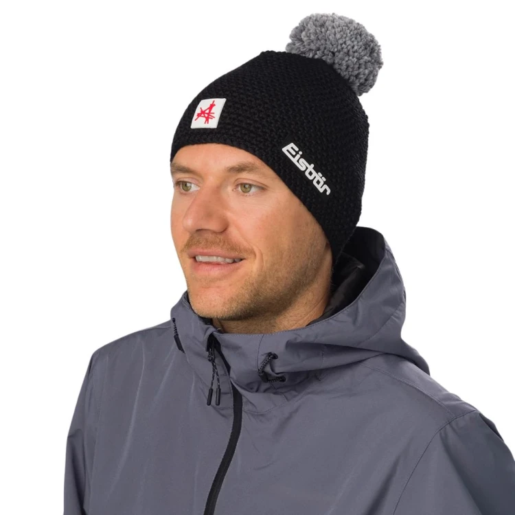 Czapka Eisbar Jamie Pompon MÜ SA black grey