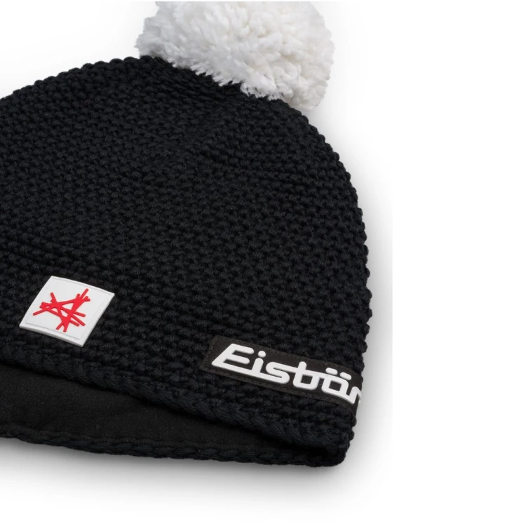 Czapka Eisbar Jamie Pompon MÜ SA black white