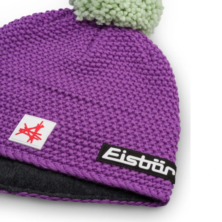 Czapka Eisbar Jamie Pompon MÜ SA purple
