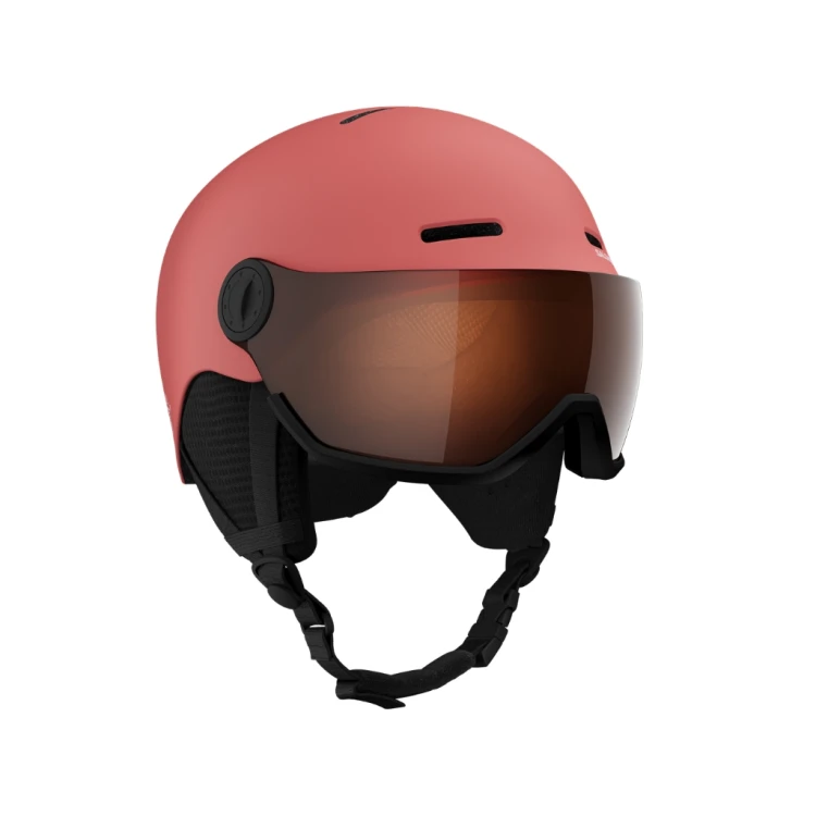 Kask narciarski dziecięcy Salomon Orka Visor sun kissed coral