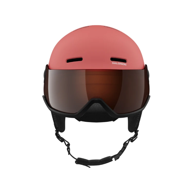 Kask narciarski dziecięcy Salomon Orka Visor sun kissed coral