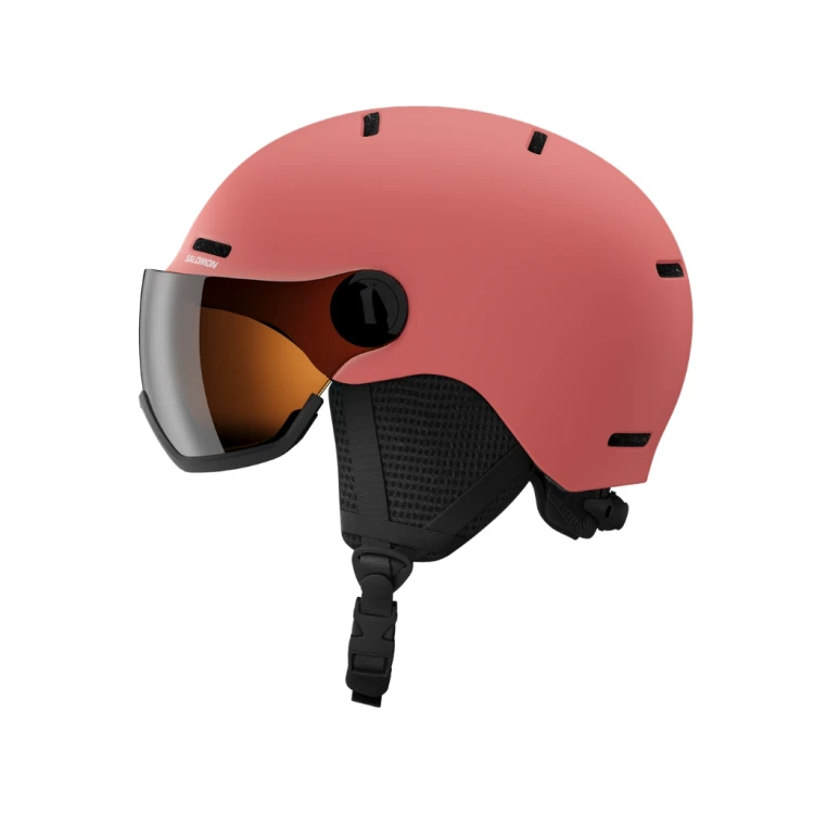 Kask narciarski dziecięcy Salomon Orka Visor sun kissed coral