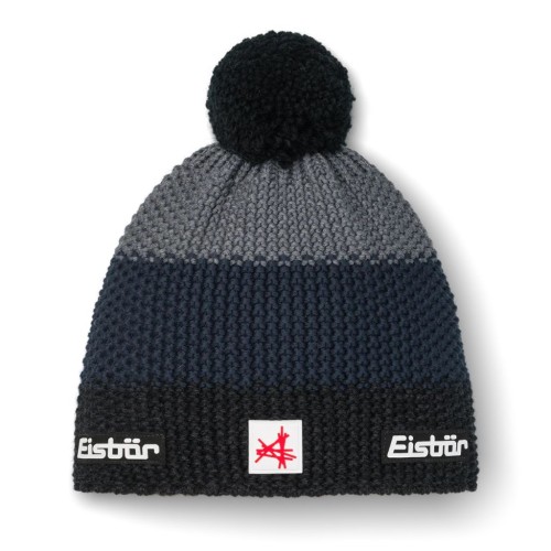 Czapka Eisbar Star Pompon MÜ SA black/cobalt/anthracite