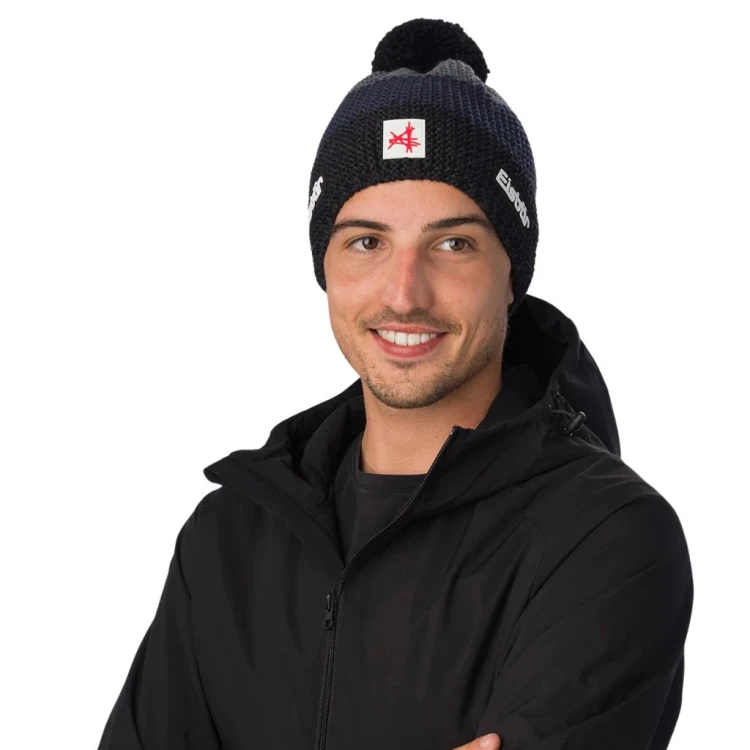 Czapka Eisbar Star Pompon MÜ SA black/cobalt/anthracite