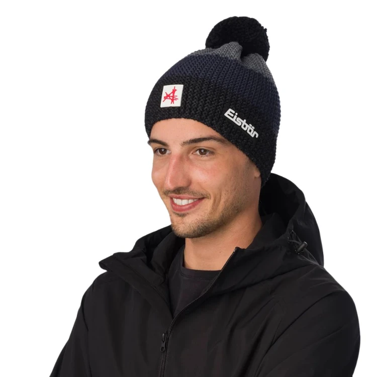 Czapka Eisbar Star Pompon MÜ SA black/cobalt/anthracite
