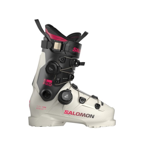 Buty narciarskie Salomon S/PRO Super Dual BOA® 130 Gray Aurora / Black / Raspberry