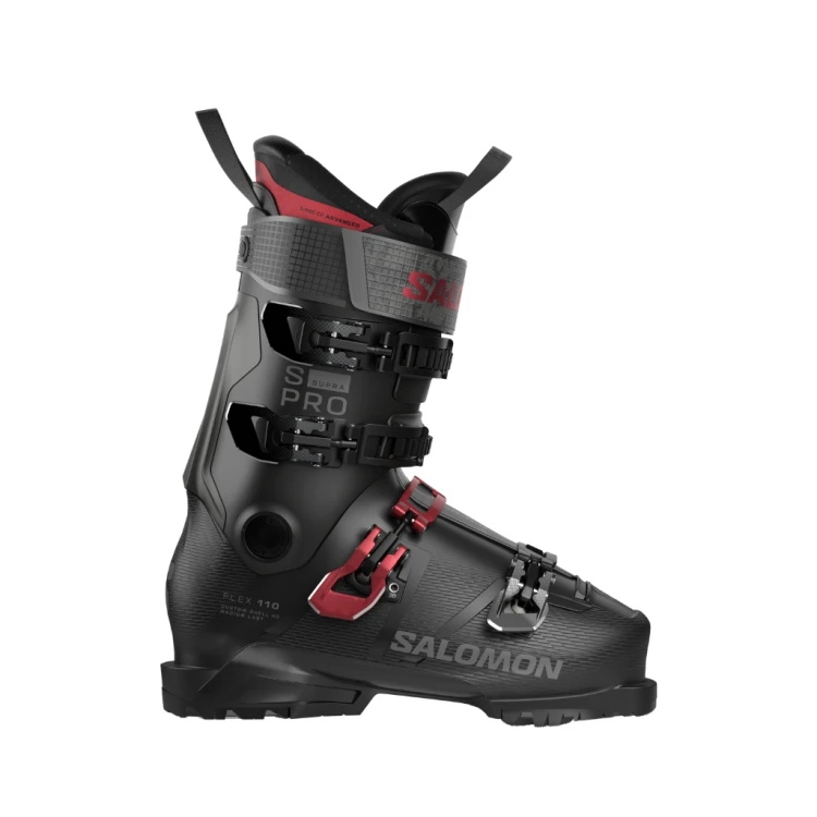 Buty narciarskie Salomon S/PRO Supra 110 Black / Red / Beluga Met.