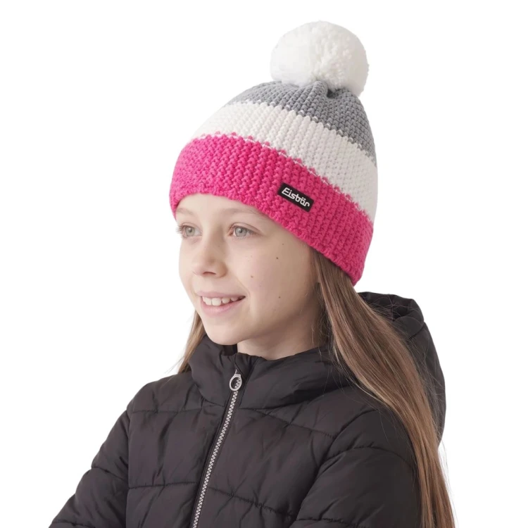 Czapka dziecięca Eisbar Star Pompon MÜ kids pink