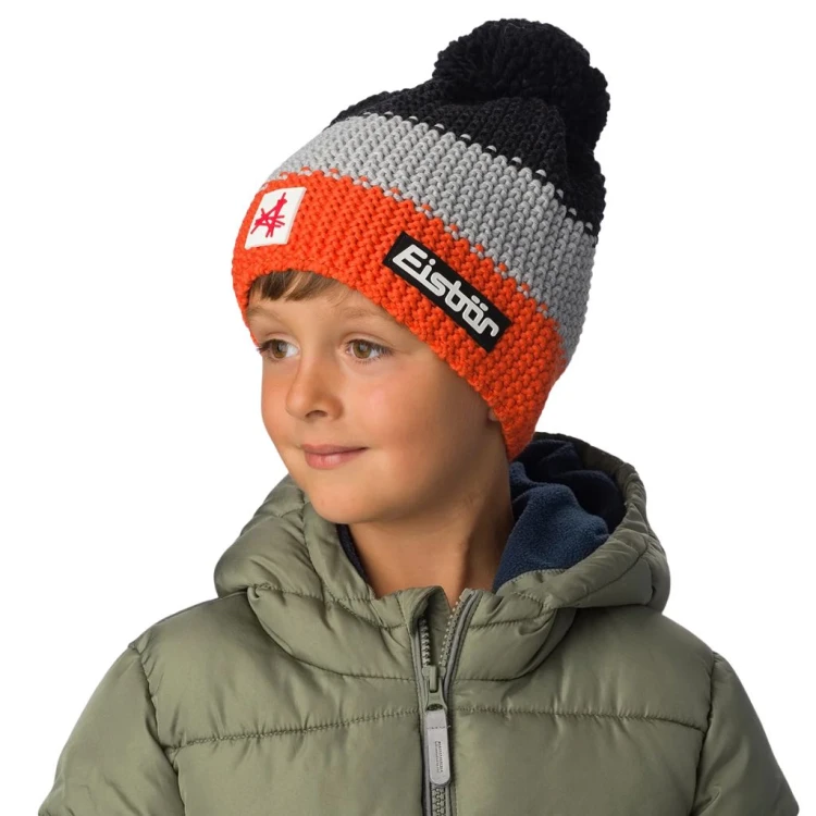 Czapka dziecięca Eisbar Star Pompon MÜ SA kids orange