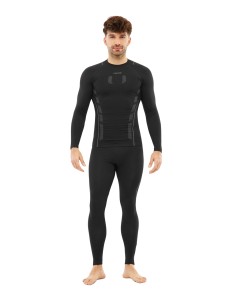 Bielizna męska termoaktywna VIKING Eiger 2.0 Set Bamboo black-grey