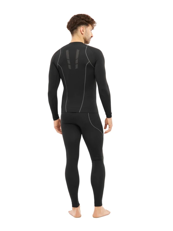 Bielizna męska termoaktywna VIKING Eiger 2.0 Set Bamboo black-grey