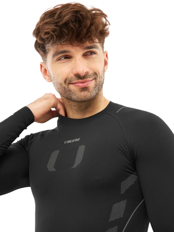 Bielizna męska termoaktywna VIKING Eiger 2.0 Set Bamboo black-grey