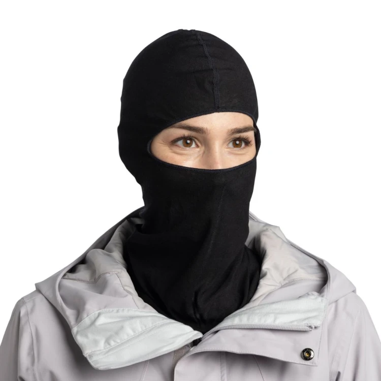Kominiarka Buff Merino Lightweight Balaclava solid black