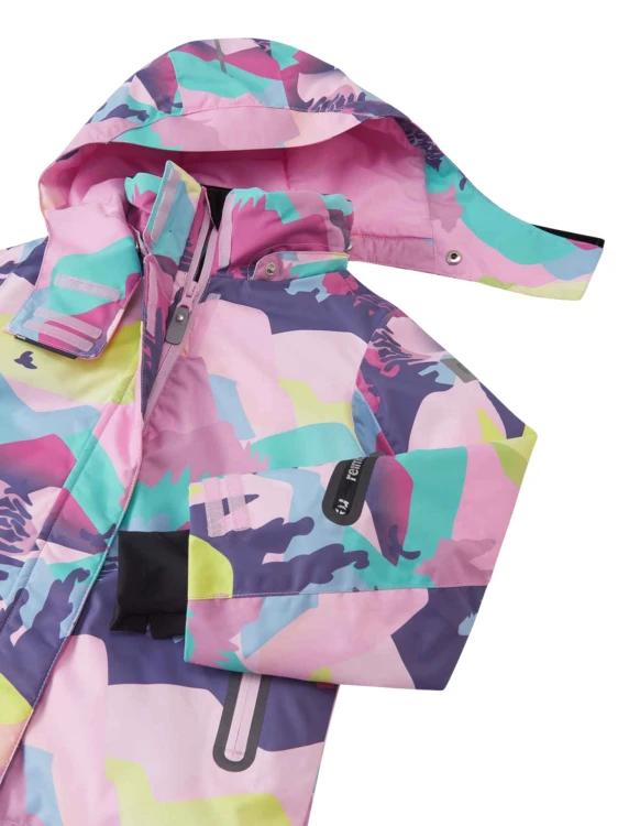 Kurtka narciarska dziecięca Reima Kiiruna grey pink