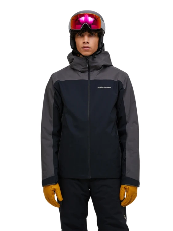 Kurtka narciarska męska Peak Performance Maroon Blocked HIPE 2L Insulated Shell black/motion grey