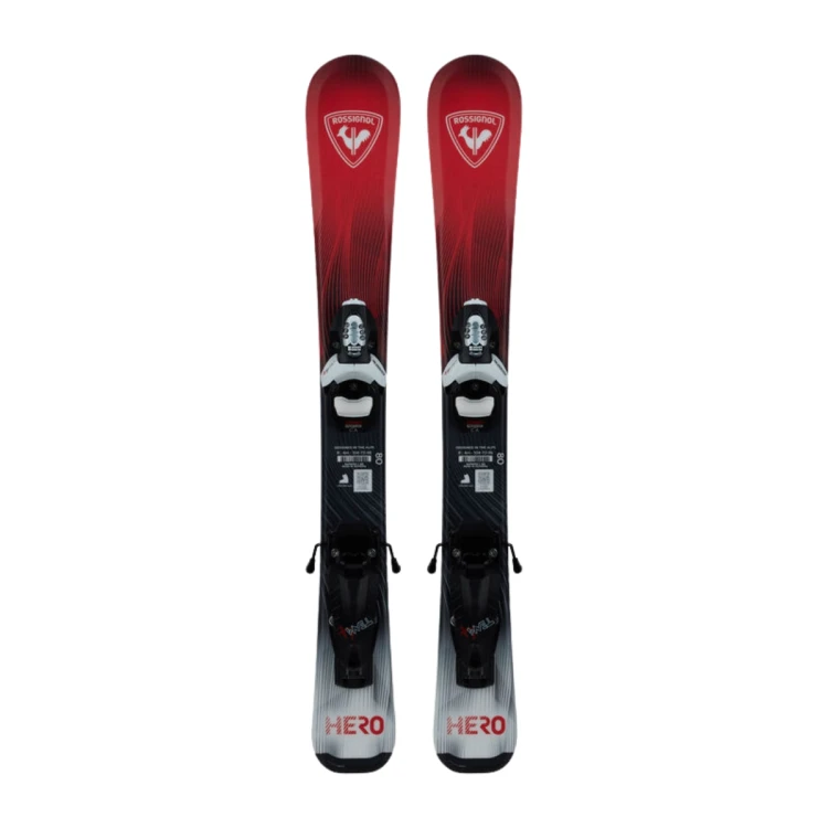 Narty Rossignol Hero Kid Pre-Drilled +Team 4 GW B76 Black