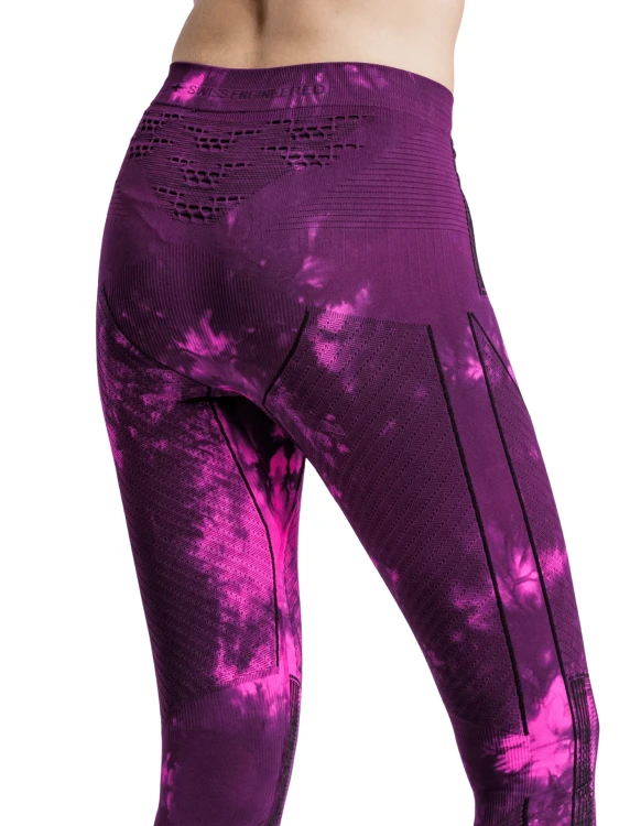 Legginsy termoaktywne X-bionic Energy Accumulator Wild Tiedye X Black/Flueo Pink