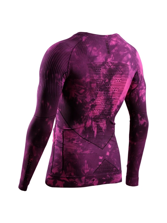 Koszulka termoaktywna X-bionic Energy Accumulator Wild LS Tiedye X Black/Flueo Pink