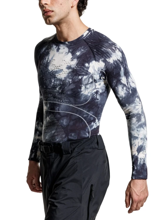 Koszulka termoaktywna X-bionic Energy Accumulator Wild LS Tiedye X Black/X White