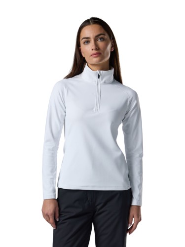 Bluza damska Rossignol Stretch Half-Zip Mid Layer White