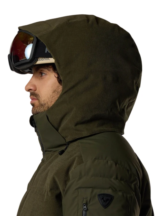 Kurtka puchowa męska Rossignol Resort Corduroy Down Bomber Olive Shadow