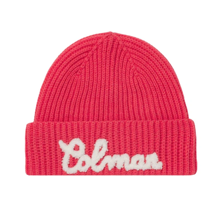 Czapka damska Colmar Rib-Knit Logo Disco Pink-White