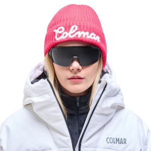 Czapka damska Colmar Rib-Knit Logo Disco Pink-White