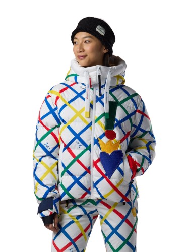 Kurtka narciarska damska Rossignol JCC All Snow Down Multicolor Print