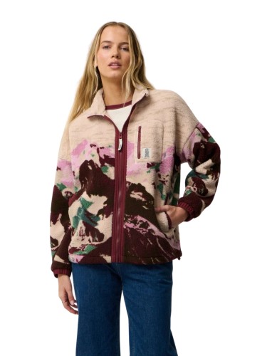 Bluza damska Rip Curl Search Series Bonded Zip Through Polar Fleece dark plum